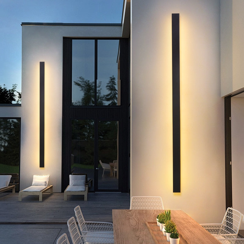 Lights of Scandinavia - Funkis - Funkis - IP65 Waterproof outdoor LED wall light. Black frosted aluminum surface and bright powerful LED source. Dimmable version comes with a remote control to adjust brightness and color temperature.