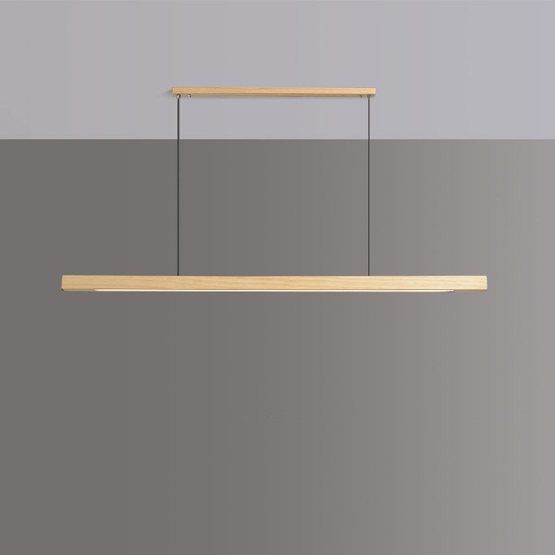 Lights of Scandinavia - Lind - Modern long hanging dining room pendant light ala Nordic style. Will also make a good fit for office areas, restaurants and bars. Pine wood or black walnut Use the included remote to change color temperature between cold, neutral and warm light.